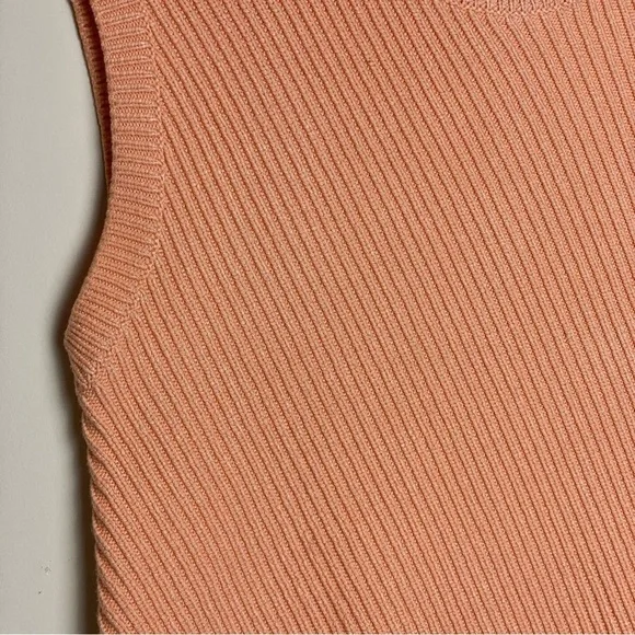 3-1 Phillip Lim Sleeveless Sweater, Peach, Ribbed Size M - Picture 3 of 11